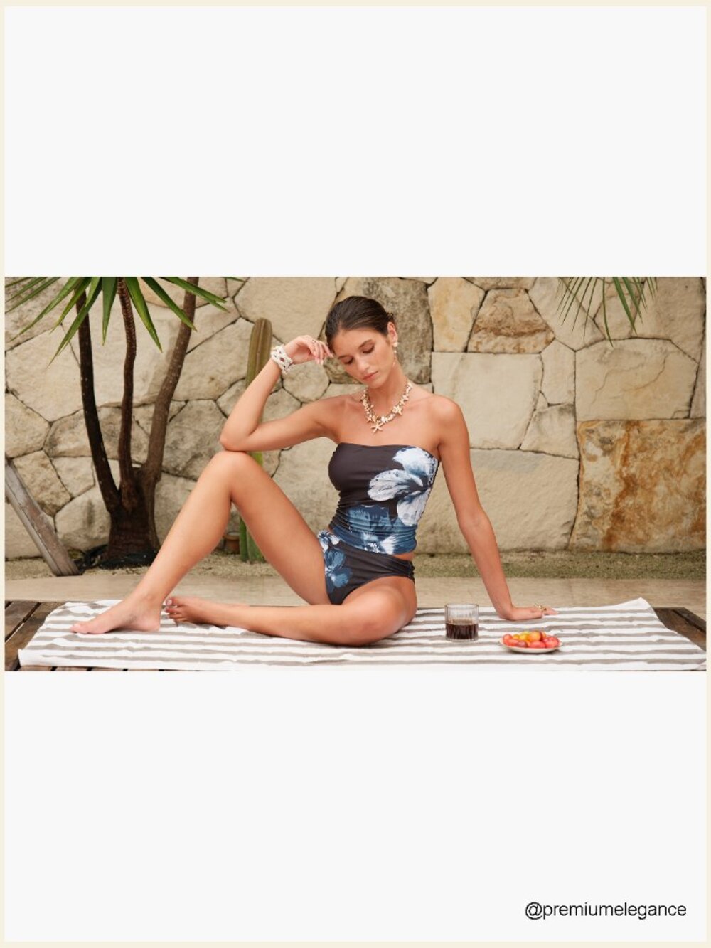 Floral Tankini Set with Tummy Control High Cut Bikini Bottom - Picture 7 of 7